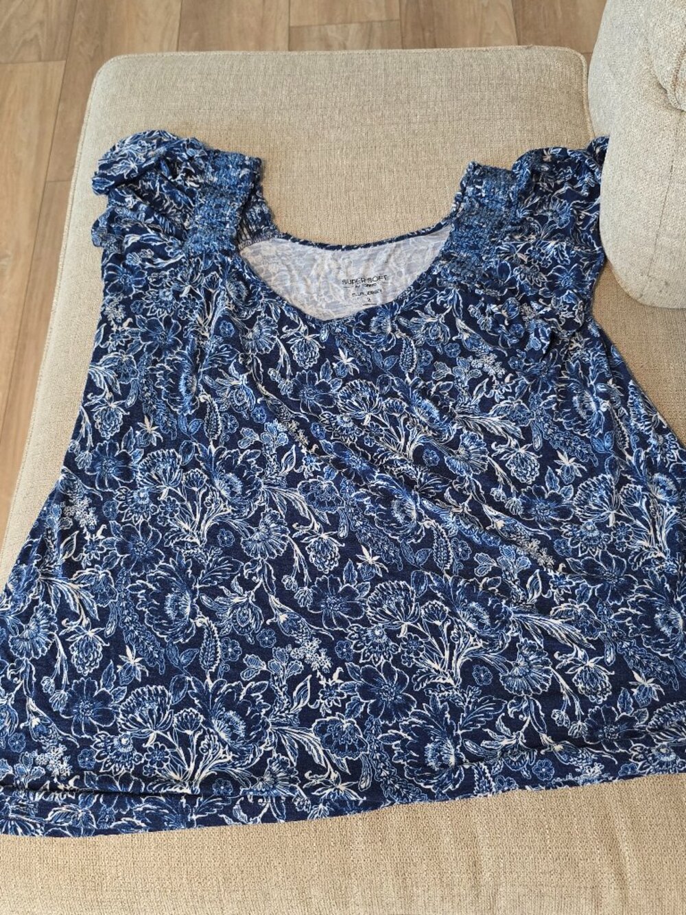 Torrid Lynnie Jaco Medieval Blue Super Soft Slub Jersey size 2